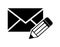 Mail envelope with pencil, letter, post, postal service for communication and correspondence, sent by mail or messenger, graphic,