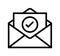 Mail envelope tick icon