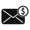 Mail finance support icon simple vector. Company advice