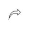 Mail forward line icon, outline logo illustration, linear