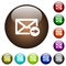 Mail forwarding color glass buttons