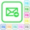 Mail forwarding vivid colored flat icons