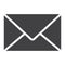 Mail glyph icon, web and mobile, letter sign