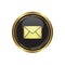 Mail icon on the black with gold round button