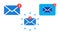 Mail icon. envelope line, flat. feedback letter sign. symbol Isolated vector illustration set email.
