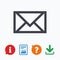 Mail icon. Envelope symbol. Message sign