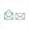 Mail Icon Vector Line Art