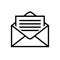 Mail icons Letter in envelope Mail delivery symbol
