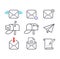 Mail icons vector set.