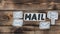 Mail inscription and letters with mailbox