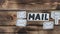 Mail inscription and letters with mailbox