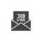 Mail with job offer vector icon