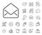 Mail line icon. Message correspondence sign. Salaryman, gender equality and alert bell. Vector