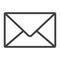 Mail line icon, web and mobile, letter sign