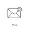 Mail linear icon. Modern outline Mail logo concept on white back