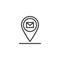 Mail location line icon