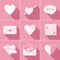 Mail love icons