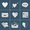 Mail love icons