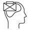 Mail neuromarketing icon, outline style