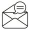 Mail new message icon outline vector. Share button