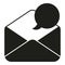 Mail new message icon simple vector. Share button
