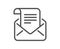 Mail newsletter line icon. Read Message correspondence sign.