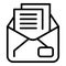 Mail offer icon outline vector. Online job