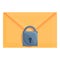 Mail password protection icon, cartoon style