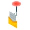 Mail phishing icon, isometric style