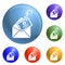 Mail phishing icons set vector