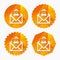 Mail print icon. Envelope symbol. Message sign.