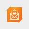 Mail print icon. Envelope symbol. Message sign.