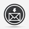 Mail receive icon. Envelope symbol. Get message.