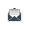 Mail related vector glyph icon.