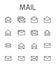 Mail related vector icon set.