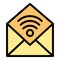 Mail remote access icon color outline vector