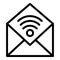 Mail remote access icon, outline style