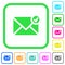 Mail sent vivid colored flat icons icons