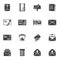 Mail service vector icons set