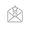 Mail special offer line outline icon