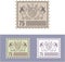 Mail Stamp with Vintage Royal Logo of Shield and Horses