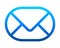 Mail symbol icon - blue gradient outline rounded, isolated - vector