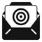 Mail target icon simple vector. Hunter group