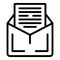 Mail text info icon outline vector. System student