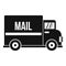 Mail truck icon, simple style