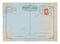 Mail vintage postcard, retro postage stamp