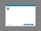 Mail window. Template for new message with subject and user avatar. Browser mockup with blank page and send, cancel and save