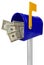 Mailbox with American money