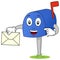 Mailbox Character with Letter