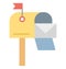 Mailbox Color Isolated Vector Icon which can easily modify or edit